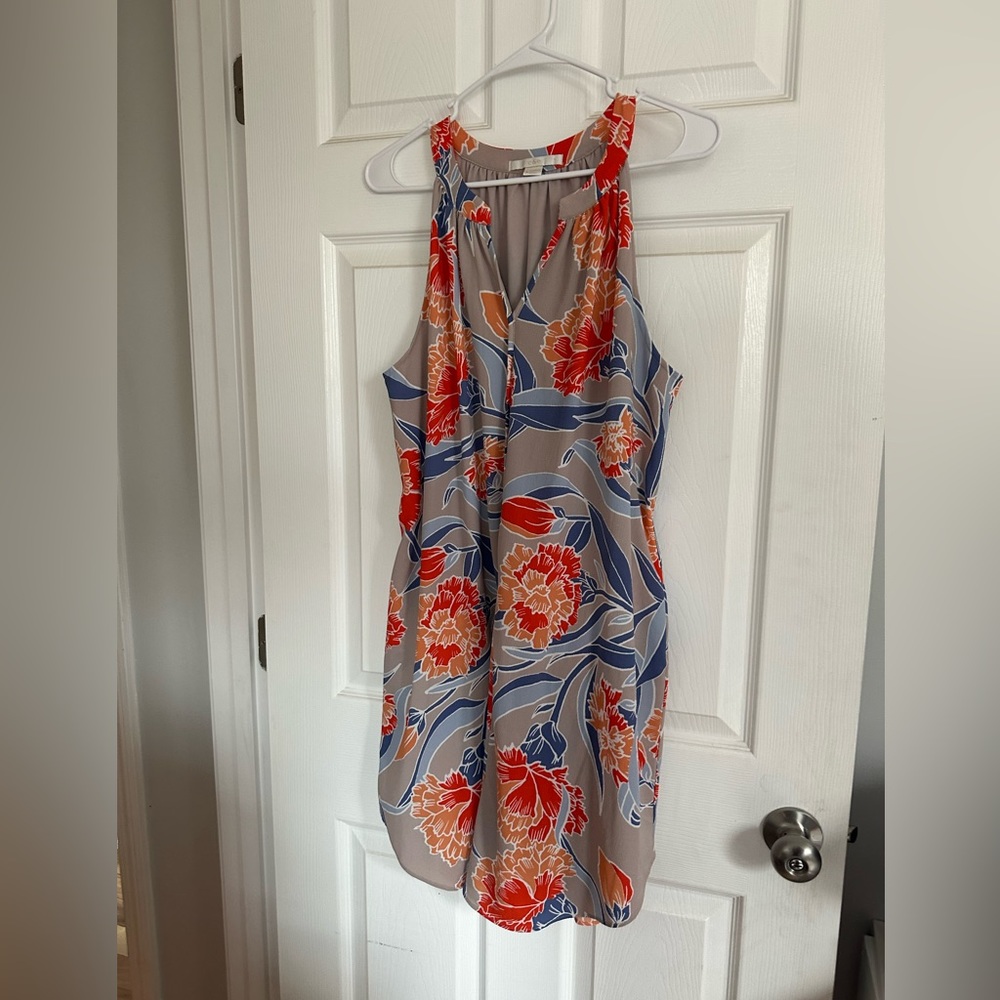 Blue and orange dress